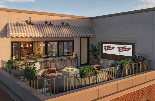Rooftop deck at Heyday Raleigh