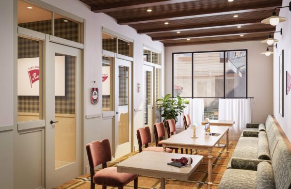 Study lounges with private rooms at Heyday Raleigh