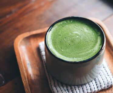 frothy matcha latte ceramic mug