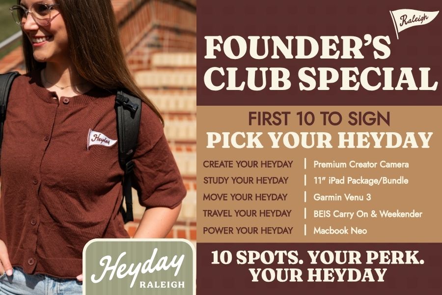 Heyday Raleigh Founder's Club Special Pop Up