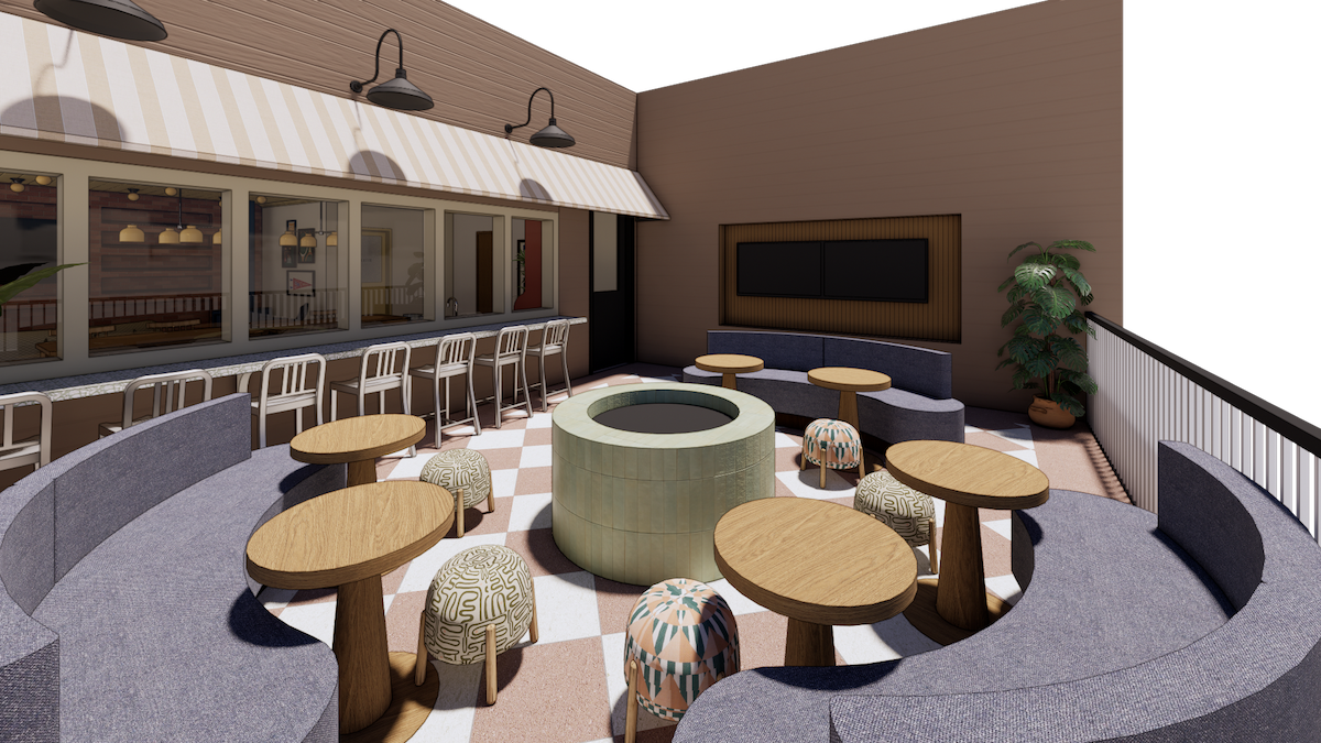 check floor tile firepit